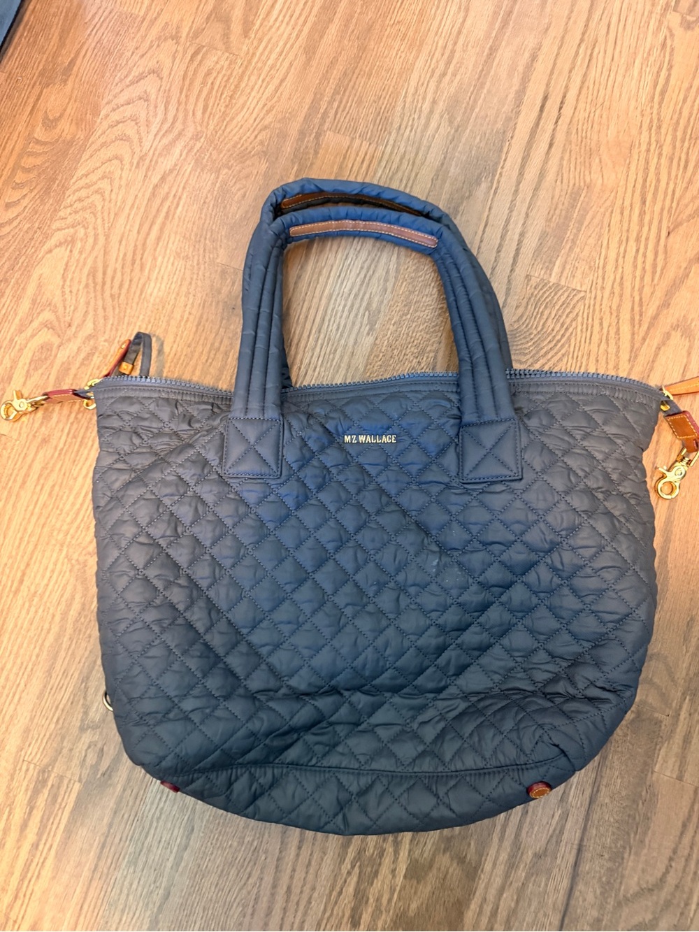 MZ Wallace Gray Medium Quilted Tote
